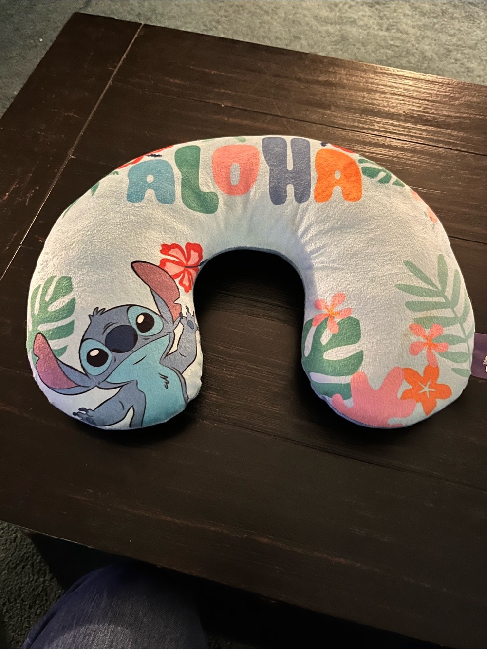 Disney Stitch Aloha Neck Pillow - Blue & Multi
